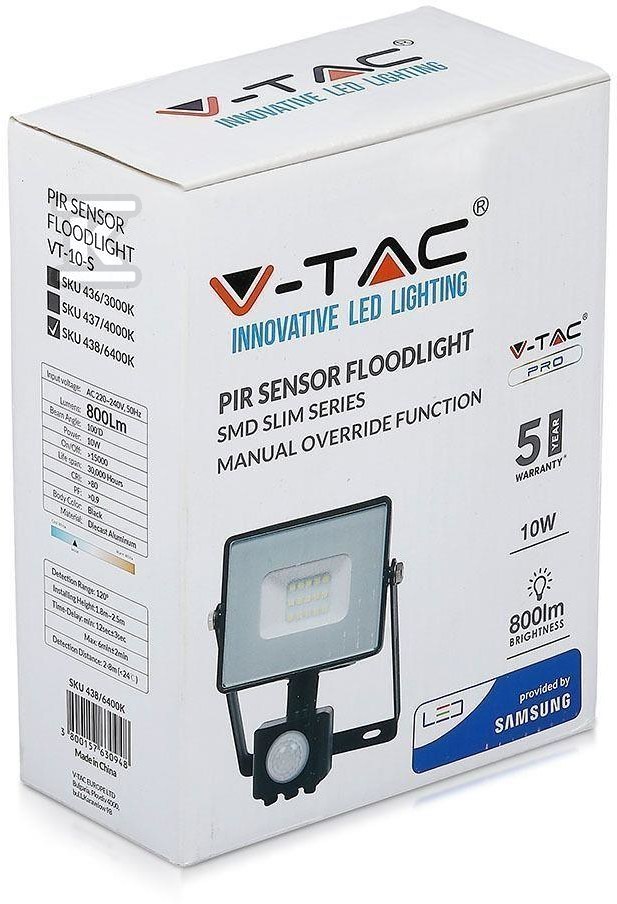 Projektor LED V-TAC 10W SAMSUNG CHIP - 437